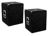 2x Omnitronic BX-1550 15" 800W Passive Subwoofers